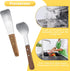 Patelai 2 Pcs Ice Cream Scoop Stainless Steel Ice Cream Shovel with Wooden Handle Dessert Spade Butter Cutter Flat Metal Spade for Dining Kitchen ...