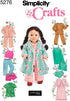 Simplicity Crafts 5276 Baby Doll Pajamas Clothing Sewing Pattern for Girls by Andrea Schewe, Size 18''...