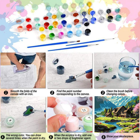 Arttoplus Landscape Paint by Numbers Kit for Adults-Scenery Paint by Numbers Kits for Adults Canvas,Scenery Adult Paint by Numbers for Gift Home W...