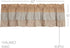 VHC Brands Kaila Country Cottage Ruffled Gold Ticking Stripe Curtain Valance 16x60...