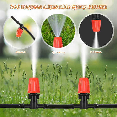 80 Pcs 1/4 Inch Drip Emitter Irrigation Drippers Misting Nozzles Adjustable Micro Spray Irrigation Emitters for Garden Agricultural Irrigation Pat...
