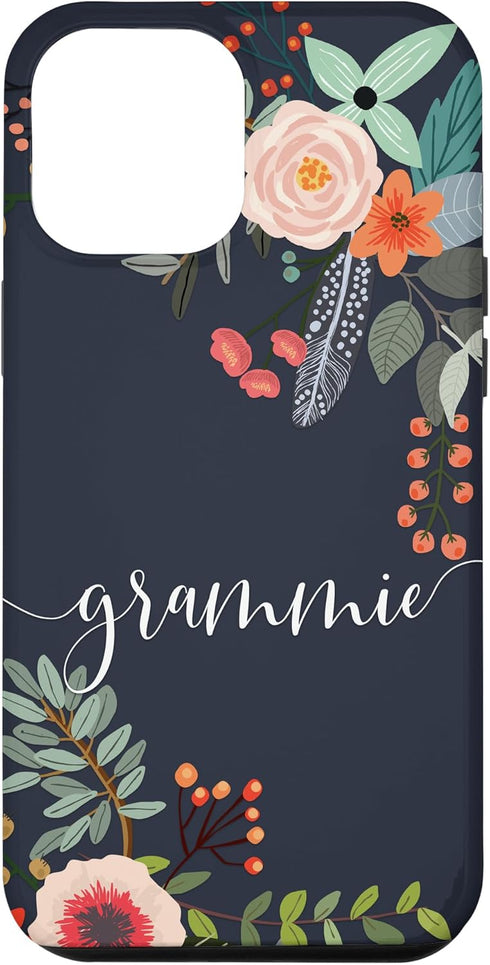 iPhone 15 Pro Max Grammie - Cute Floral Mother's Day Gifts for Grandma Case...