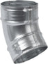 3" Inch 45? Degree Galvanized Steel Duct Elbow - Pressed Industrial Connector Bend - Ventilation Pipe Fitting - Dryer, Exhaust, Extractor Hood Air...