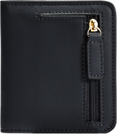 Gostwo Small Wallet for Women, Slim Bifold Credit Card Holder, Compact RFID Blocking Cash Wallet, Billfolds Thin Leather Zipper Pocket, Mini Walle...