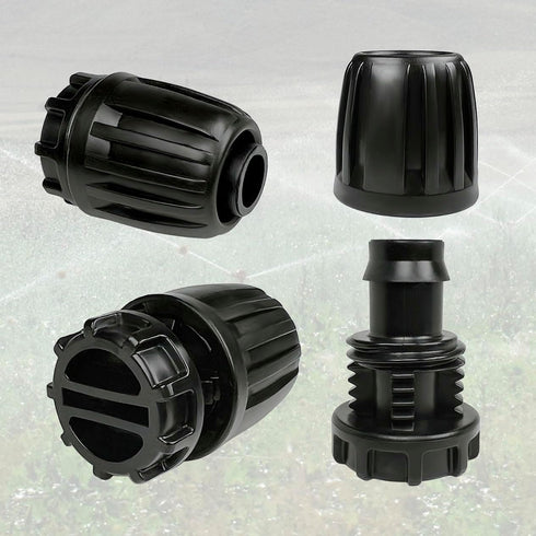1/2 Inch Drip Irrigation Fittings End Caps, 10 Pack End Plugs for (1/2" ID x 0.6-0.63" OD)16mm DripTubing Connectors, Barbed Locked End Cap Connec...