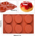 3 Pack Silicone Muffin Top Pans for Baking/Non-Stick 3 inch 6-Cavity Round Silicone Baking Mold for Whoopie Pie Pan, Corn Bread, Candy, Eggs, Muff...