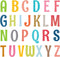 DECOWALL DS8-1701A Uppercase Alphabet ABC Letter Kids Wall Stickers Wall Decals Peel and Stick Removable Wall Stickers for Kids Nursery Bedroom Li...