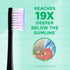 GUM Sonic Powered Toothbrush Refills, Tapered Bristles Clean Below The Gumline, Black 2ct. (Pack of 2)...