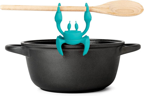 OTOTO Aqua the Crab Silicone Utensil Rest - Kitchen Gifts, Silicone Spoon Rest for Stove Top - Heat-Resistant Kitchen and Grill Utensil Holder - N...