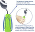 Adaptive Spoon Easy to Hold for Independent Eating, Weighted Utensils for Hand Tremors (Green Spoon Right Hand)...