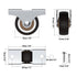 1.25 Inch Small Caster Wheels for Furniture with Rigid Fixed Non Swivel Mounting Plate Total 100 LBS Capacity of Mini Caster Wheels Set of 4 Geare...