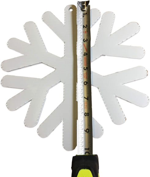 VictoryStore Outdoor Decorations: 10 Plastic Hanging Snowflakes Decorations Set of 10, 13656, (Four 10-Inch Snowflakes and Six 8-Inch Snowflakes)...