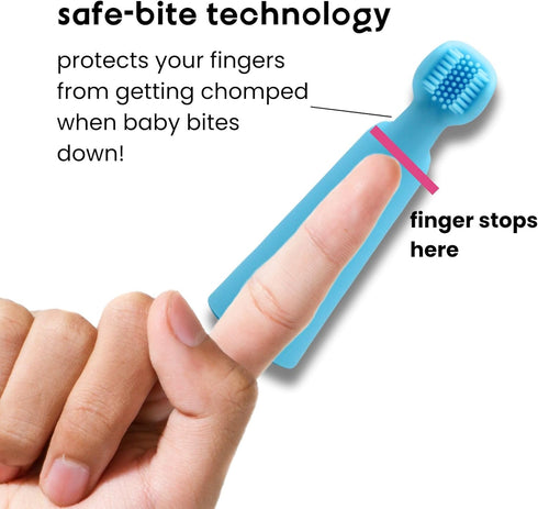 oogiebear Baby Finger Brush & Tongue Scraper - Gentle Oral Care, Soft Silicone, BPA-Free, for Infants & Toddlers...