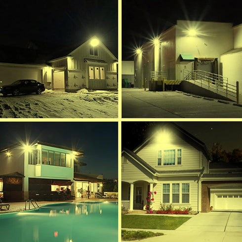 AUXTINGS 10W LED Flood Lights Outdoor Security Lights 1000LM Outside Lamp 4000K Warm White Spot Light Exterior Lighting for Yard Backyard House Co...