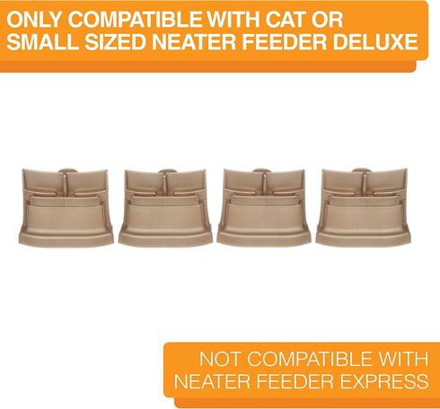 Neater Feeder Deluxe Leg Extensions - 4 Pack - Small/Cat Size (Does NOT FIT Neater Feeder Express Model ONLY FITS Neater Feeder Deluxe Small or Ca...