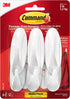 Command Medium Designer Hooks, Holdes up to 3 lb, 6 Wall Hooks with 12 Command Strips, White, Damage Free Hanging Hooks for Hanging Decorations in...
