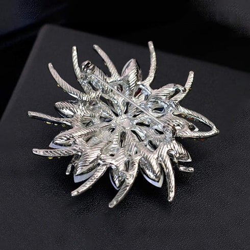 Flower Brooches Pin for Women Brides Created Crystal Brooch Blue?3Pcs?...
