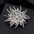 Flower Brooches Pin for Women Brides Created Crystal Brooch Blue?3Pcs?...