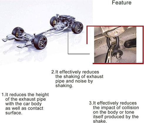 O-Ring Car Exhaust Rubber Hanger Insulator Bracket Bushing Mount Universal 4Pcs...