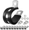 Generic YLNDM Cable Clamp 30PCS 1/4 INCH, 304 Stainless Steel Cable Clamps with 10 Screws 10 Nuts Rubber Cable Clamps for Tube,Hose,Automotive Wir...