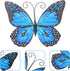 LIOOBO Large Metal Butterfly Wall Art Outdoor Decor 3D Butterflies Wall Sculpture Hanging Decor for Home Yard Patio Garden Decoration Blue...