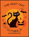 Posterizer 1 pcs-Retro Halloween Cat Creepy Art Print-Art for Animal Lovers-Gift for Steampunk or Goth Fans-Living Room Bedroom Decor- unframed wa...