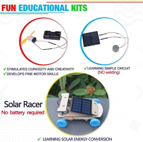 Science Kits for Kids 8-12-14 - Stem Kits for Kids Age 8-10 - DIY Kits Puzzles for Kids, Solar Power & Electric Engineering Kit - Perfect STEM Toy...