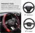 Car Steering Wheel Cover for Women/Men,Leather Steering Wheel Cover Car Decor Fit for 15" Steering Wheel,Universal Anti-Slip Car Wheel Cover Steer...