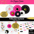 Hot Pink and Black Birthday Decorations for Women, Hot Pink and Black Party Decorations - Happy Birthday Banner Garland, Paper Decor, Balloons, Ca...
