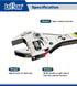 LABEAR- 8 Inch long x 1inch(25mm) Adjustable Ratchet Wrench...