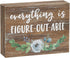 Inspirational Wood Grain Mini Block Sign, 4" (Everything is Figure-out-able)...