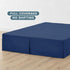 Bare Home Queen Bed Skirt - 15-Inch Tailored Drop Easy Fit - Bed Skirt for Beds - Center & Corner Pleats (Queen, Dark Blue)...
