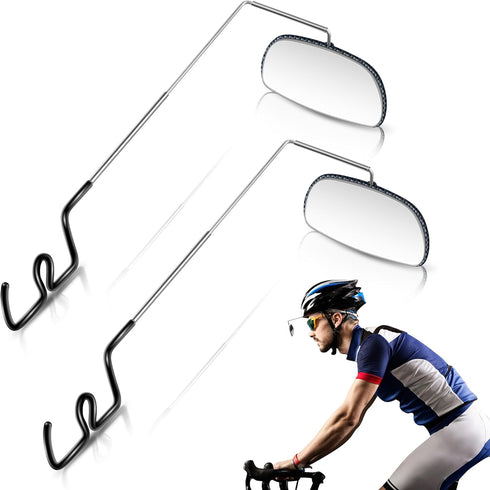 Saillong Bike Eyeglass Mirror 360 Degree Adjustable Lightweight Bicycle Cycling Rear View Helmet Mirror for Cycling Ideal Cycling Accessories (2 P...