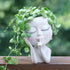 SnugMaker Face Planter Pots Head Planter, Succulent Planters, Face Flower Pot Head Planter for Indoor Outdoor Plants with Drainage Hole Closed Eye...