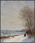 Posterizer 1 pcs-the sea and the beach in winter in oil painting style-5-Landscape & Nature Art-GIft for Men Women Teens-Dining Room Decor- unfram...