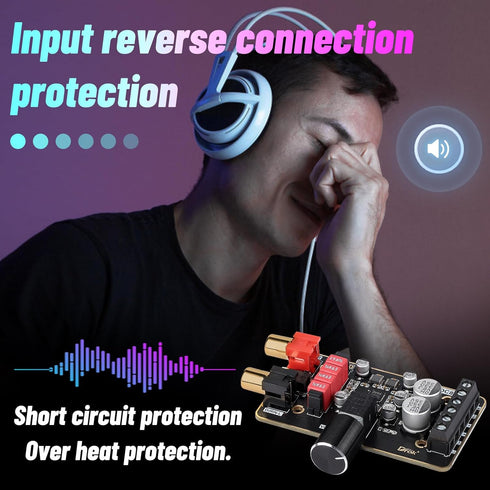 DROK 12V Amplifier Board, 15W+15W 2.0 Dual Channel Audio Amplifier Board PAM8620 DC 8-26V 24V Digital Stereo Amp Module Class D Mini Power Amplify...