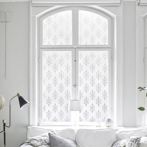 LEMON CLOUD Decorative Window Film Static Frosted Privacy Film Glass Cling Non Adhesive Opaque Film Anti-UV for Kitchen Bathroom Home 35.4 x 78.7 ...
