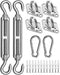 Sun Shade Sail Hardware Kit, 5 Inch 304 Stainless Steel Sunshades Canopy Installation Kit for Garden Rectangle & Triangle Shade Sails, Heavy Duty ...