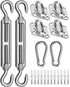 Sun Shade Sail Hardware Kit, 5 Inch 304 Stainless Steel Sunshades Canopy Installation Kit for Garden Rectangle & Triangle Shade Sails, Heavy Duty ...