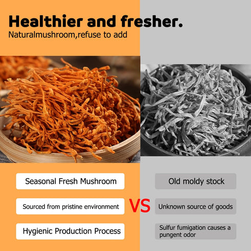 QIANPINHUI Cordyceps Flower, Cordyceps Dried Flowers Helps Reduce Fatigue,Increase Energy and Reduce Inflamation for Soup/Cooking/Cooling/Tea Maki...