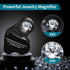JARLINK 30X 60X Illuminated Jewelers Loupe Magnifier, Foldable Jewelry Magnifier with Bright LED Light for Gems, Jewelry, Coins, Stamps, etc...