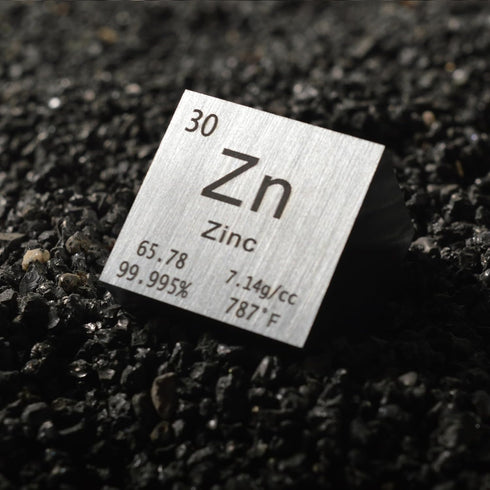 Zinc Cube Metal Density Cubes Pure Metal High Density Element Cube for Element Collections Lab Experiment Periodic Table Collection DIY Teacher Sc...