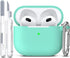 R-fun Compatible with AirPods 3 Case Cover, Silicone Protective Accessories Skin with Keychain Compatible with Apple AirPod 3rd Generation 2021 fo...