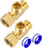 Lead-Free Brass Angle Stop Add-A-Tee Valve,3/8-Inch Compression Inlet X 3/8-Inch Compression Outlet X 3/8-Inch Compression Outlet 2 Pack...
