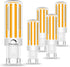 G9 LED Bulb Dimmable 8W, 60-80 Watt T4 G9 Halogen Equivalent, 2700K Soft Warm White, Ceramic G9 Bi Pin Base, 120V 800LM for Chandelier Ceiling Pen...
