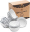 Non-Stick 400pcs Silver Mini Cupcake Liners for baking, Mini Size Foil muffin liners Cupcake Wrappers by Bake Choice Christmas Cupcake Liners for ...