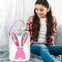 Easter Bunny Baskets with Lights for Baby Girls,Large Pink Kids Easter Bucket Tote with Light up Rabbit Ears for Spring Egg Hunts Party Storage...