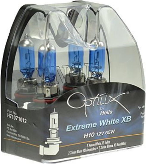 HELLA H71071312 Optilux XB Series H3 Xenon White Halogen Bulbs, 12V, 55W, 2 Pack...