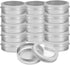 Lainrrew 15 Pack 2oz Metal Round Tins, Aluminum Empty Candle Tins with Screw Lid Small Storage Travel Tin Jars Containers for Spices, Candles, Art...