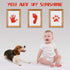 Ink Pad, 5x4'' Washable Non-Toxic Ink Stamp Pad for Baby Footprint Handprint, Red...